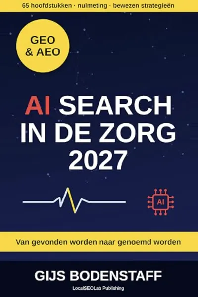 Cover van het boek AI Search in de Zorg 2027 van Gijs Bodenstaff