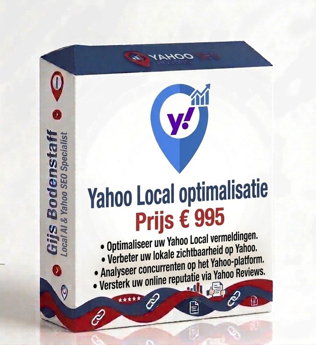 Productverpakking Yahoo Local optimalisatie van Gijs Bodenstaff &mdash; Yahoo-vermeldingen en lokale zichtbaarheid verbeteren